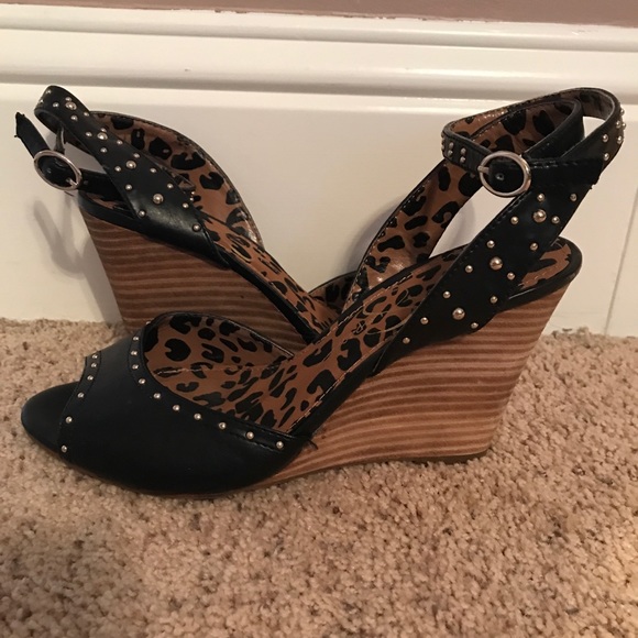 ❤️Jessica Simpson | Wedge | Stud | Strap | 8.5 - Picture 1 of 4